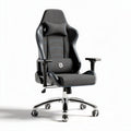 Gaming chair with ergonomic design fabric upholstery and adjustable height